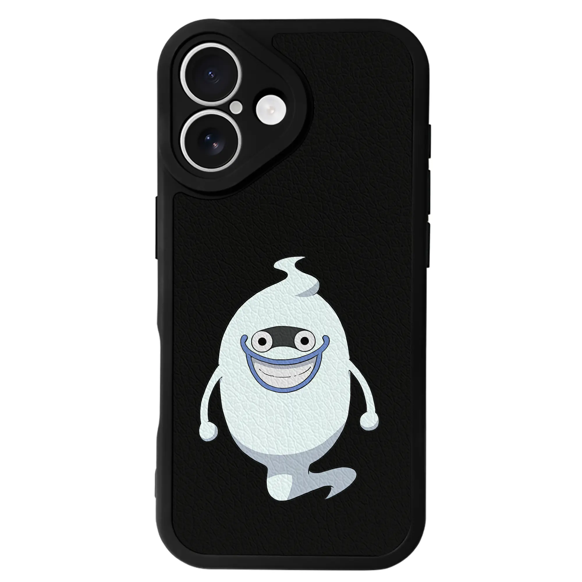 妖怪ウォッチ グッズ,ウィスパー - IPhone 16シリーズ対応 ・ シリコンスマホケース ・ レザー調 ・ 高精度フィット ・ 耐衝撃 ・ ワイヤレス充電対応 ・ 精密カット